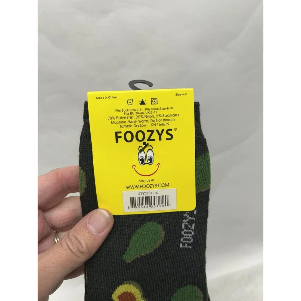Foozys Womens 9-11 Avocado Novelty Socks NEW (D3)